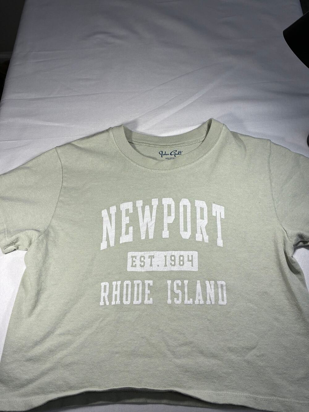 John Galt Newport Rhode Island Sage Green Graphic T-Shirt